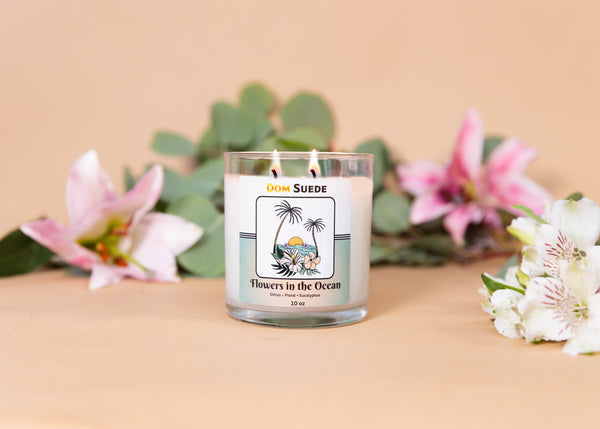Flowers In The Ocean Candle